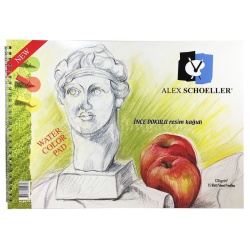 Alex Schoeller - Alex Schoeller İnce Dokulu Resim Defteri 120g 15 Yaprak 25x35cm