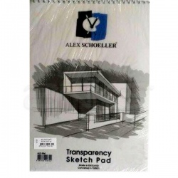 Alex Schoeller - Alex Schoeller Transparency Spiralli Sketch Pad Aydınger-Eskiz Blok 50-55 g 35x50 cm 30 Yaprak ALX-1046