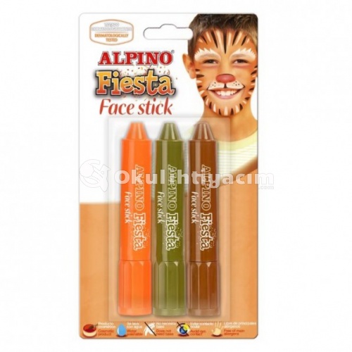 Alpino Fiesta Face Stick Yüz Boyası 3 Renk