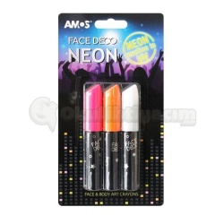 Amos - Amos Face Deco Neon Yüz Boyası 3lü