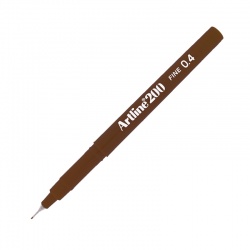 Artline - Artline 200 Fine 0.4 mm İnce Uçlu Yazı Ve Çizim Kalemi Dark Brown