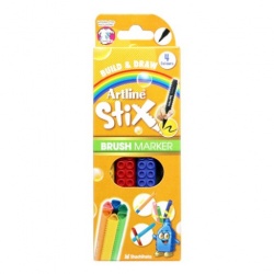 Artline - Artline Stix Brush Marker 4 Renk