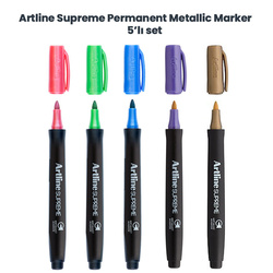 Artline - Artline Supreme Permanent Metallic Marker 5li Set