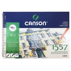 Canson - Canson 1557 Eskiz Defteri Spiralli 180g 15 Yaprak 35x50