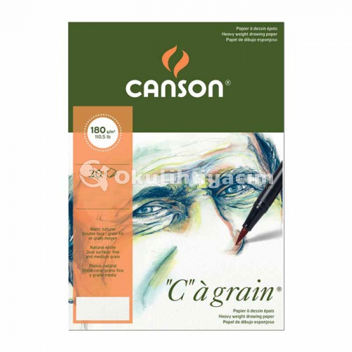 Canson C A Grain Heavyweight Çizim Bloğu A4 30 Yaprak 180 g