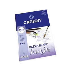 Canson - Canson Dessin Blanc Imagine Sulu Boya Blok 200g A5 14,8x21cm 50 Yaprak