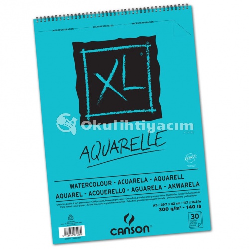 Canson XL Aquarelle Sulu Boya Blok A3 300 g 30 Yaprak 400039171
