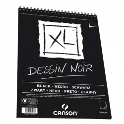 Canson - Canson XL Dessin Noir Siyah Çizim Bloğu A4 40 Yaprak 150 g