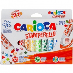 Carioca - Carioca Stamperello 12li Damgalı Keçeli Kalem Seti 42240