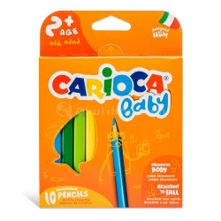 Carioca - Carioca Baby Jumbo Üçgen Kuru Boya Kalemi 10lu 42819