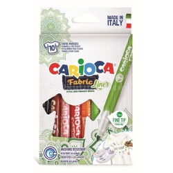 Carioca - Carioca Cromatex Fabric Liner Tişört Kalemi 10lu 42909