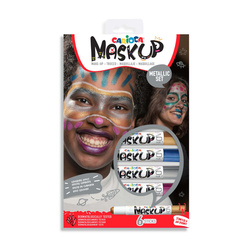Carioca - Carioca Mask Up Yüz Boyası Seti Metalik Renkler 6g 6lı 43155