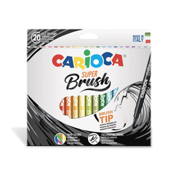 Carioca - Carioca Süper Brush Fırça Uçlu Keçeli Kalem Seti 20 Renk 42968