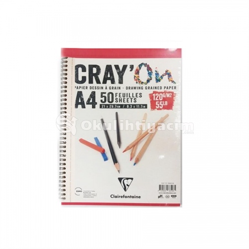 Clairefontaine Crayon Çizim Blok A4 120Gr 50 Yaprak 210x297 mm CD 966618