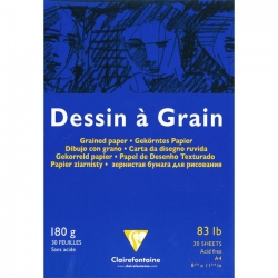 Clairefontaine - Clairefontaine Dessin a Grain İnce Dokulu Çizim Bloğu 180 gr A3 30 Yaprak -DG96622