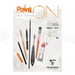 Clairefontaine Paint`On Multi-Techniques Karışık Teknik Blok 250 gr A5 40 Yaprak - PO96538