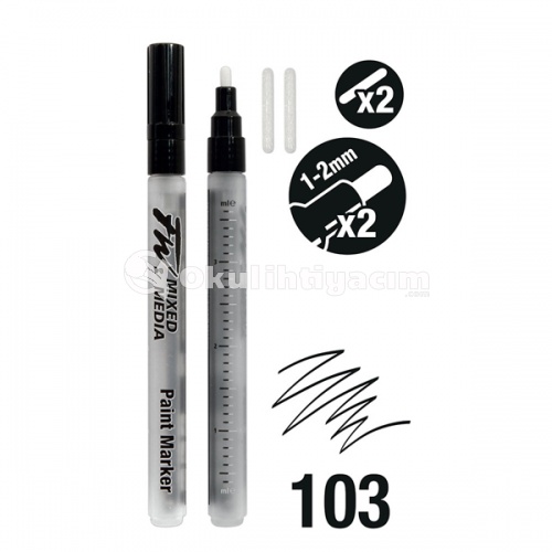 Daler Rowney FW Mixed Media Paint Marker Sets 103 1-2mm Yuvarlak Uç (S)