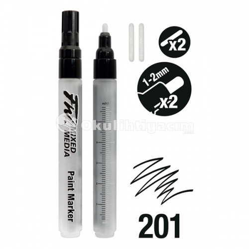 Daler Rowney FW Mixed Media Paint Marker Sets 201 1-2mm Yuvarlak Uç (M)