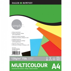 Daler Rowney - Daler Rowney Simply Multicolour 120g 21 Yaprak A4 Blok