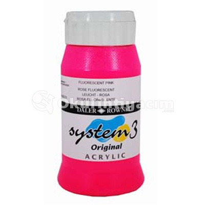 Daler Rowney System3 Akrilik Boya 500ml 538 Fluorescent Pink