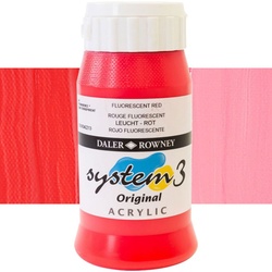 Daler Rowney - Daler Rowney System3 Akrilik Boya 500ml 544 Fluorescent Red
