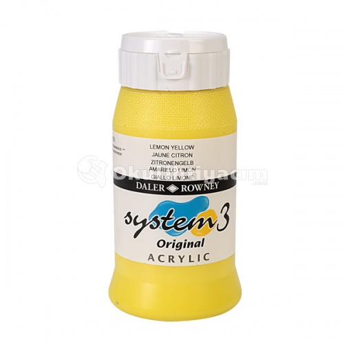 Daler Rowney System3 Akrilik Boya 500ml 651 Lemon Yellow