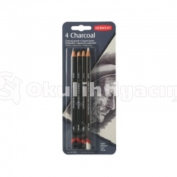 Derwent Charcoal Pencils Füzen Kalem 4`lü Blister