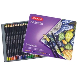 Derwent - Derwent Studio Colour Pencil 24`lü Kuru Boya Kalemi