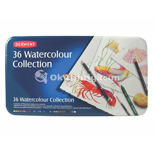 Derwent Watercolour Collection Sulu Boya Kalemi Koleksiyonu 36`lı Teneke Kutu