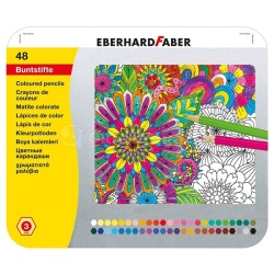 Eberhard Faber - Eberhard Faber Kuru Boya Kalem Seti 3.0mm Metal Kutu 48li 514848