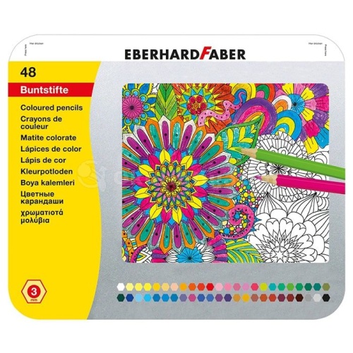 Eberhard Faber Kuru Boya Kalem Seti 3.0mm Metal Kutu 48li 514848