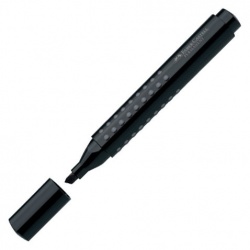 Faber Castell - Faber-Castell Grip Permanent Markör Kesik Uç Siyah