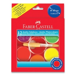 Faber Castell - Faber Castell Jumbo Sulu Boya 40mm 12 Renk 5292125015