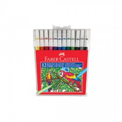 Faber Castell - Faber Castell Keçeli Kalem 12 Renk