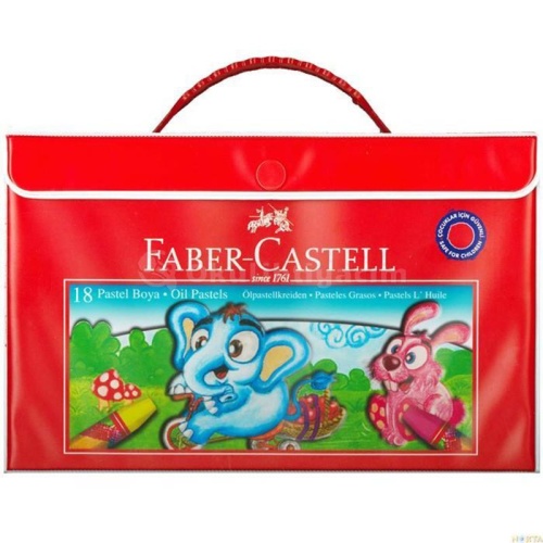 Faber Castell Pastel Boya Plastik Çantalı 18 Renk 125119