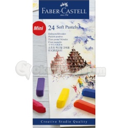 Faber Castell - Faber Castell Soft Pastels Yarım Boy 24 Renk 128224