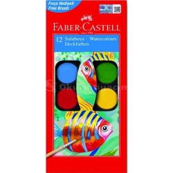 Faber Castell - Faber Castell Sulu Boya 12li Küçük Boy 5292 125011