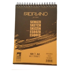 Fabriano - Fabriano Schizzi Sketching Blok A4 90g 21x29,7cm 120 Yaprak 56621297