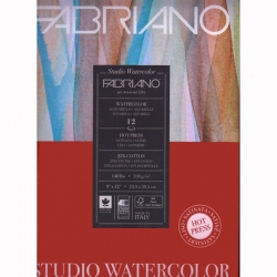 Fabriano - Fabriano Studio Watercolor Hot Press Sulu Boya Blok 22,9x30,5 cm 300 g 12 Yaprak 19123002