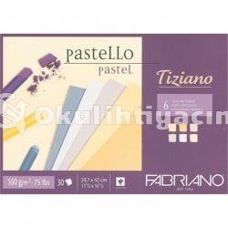 Fabriano Tiziano Pastel Blok 6 Soft Colors 160 gr 29,7x42 cm 30 Yaprak - 46029742