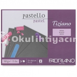 Fabriano Tiziano Pastel Blok Black 160 gr 23X30,5 24 Yaprak - 46723305