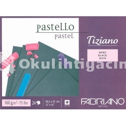 Fabriano Tiziano Pastel Blok Black 160 gr 30,5x41 cm 24 Yaprak - 46730541