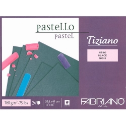 Fabriano - Fabriano Tiziano Pastel Blok Black 160 gr 30,5x41 cm 24 Yaprak - 46730541
