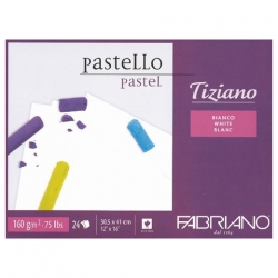 Fabriano - Fabriano Tiziano Pastel Blok White 160 gr 30.5X41 24 Yaprak - 46430541