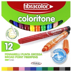 Fibracolor - Fibracolor Coloritone Keçeli Kalem Seti 12 Renk