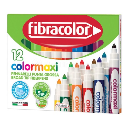Fibracolor Colormaxi Keçeli Kalem 12 Renk
