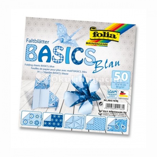 Folia Basics Katlanır Kağıt Mavi 15x15 cm – 464/1515