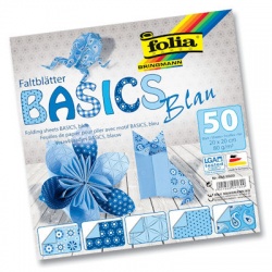 Folia - Folia Basics Katlanır Kağıt Mavi 20x20 cm – 464/2020