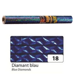 Folia - Folia Paper Bringmann Hologram Yapışkanlı Folyo 40cm x 5m Diamant Blau 318