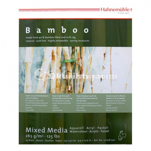 Hahnemühle Bamboo Mixed Media Çizim Blok 24 x 32 cm 265 g 25 Yaprak 10628540